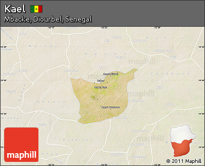 Satellite Map of Kael, lighten