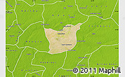 Satellite Map of Kael, physical outside