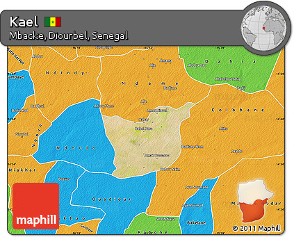 Satellite Map of Kael, political outside