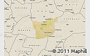 Satellite Map of Kael, shaded relief outside