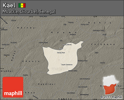 Shaded Relief Map of Kael, darken