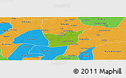 Physical Panoramic Map of Kael, political outside