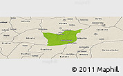 Physical Panoramic Map of Kael, shaded relief outside