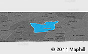 Political Panoramic Map of Kael, darken, desaturated