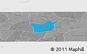 Political Panoramic Map of Kael, desaturated