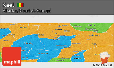 Political Panoramic Map of Kael