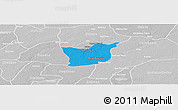 Political Panoramic Map of Kael, lighten, desaturated