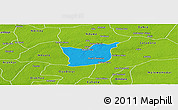 Political Panoramic Map of Kael, physical outside