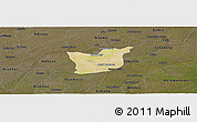 Satellite Panoramic Map of Kael, darken
