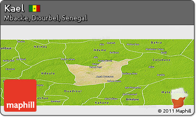Satellite Panoramic Map of Kael, physical outside