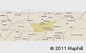 Satellite Panoramic Map of Kael, shaded relief outside