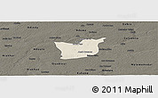 Shaded Relief Panoramic Map of Kael, darken