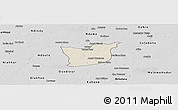 Shaded Relief Panoramic Map of Kael, desaturated