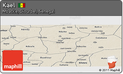 Shaded Relief Panoramic Map of Kael