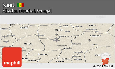 Shaded Relief Panoramic Map of Kael