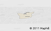 Shaded Relief Panoramic Map of Kael, lighten, desaturated