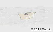 Shaded Relief Panoramic Map of Kael, lighten, semi-desaturated
