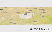 Shaded Relief Panoramic Map of Kael, satellite outside