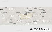 Shaded Relief Panoramic Map of Kael, semi-desaturated