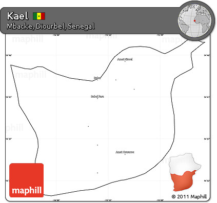 Blank Simple Map of Kael, cropped outside