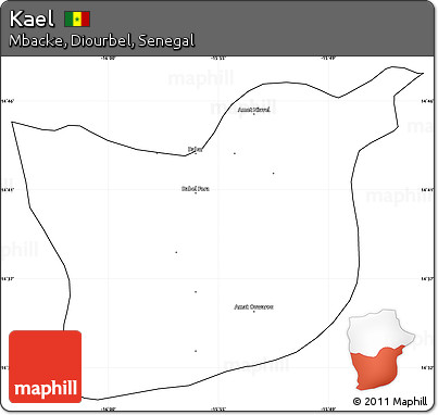 Blank Simple Map of Kael, cropped outside