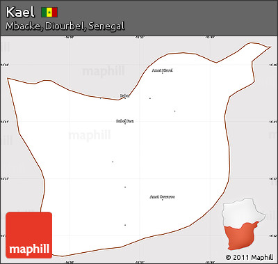 Classic Style Simple Map of Kael, cropped outside