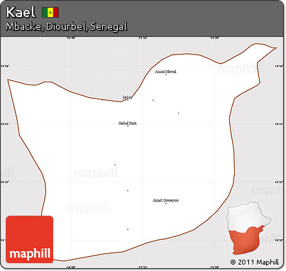 Classic Style Simple Map of Kael, cropped outside