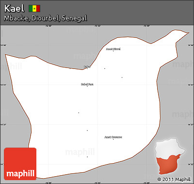 Gray Simple Map of Kael, cropped outside