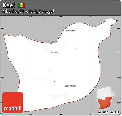 Gray Simple Map of Kael, cropped outside