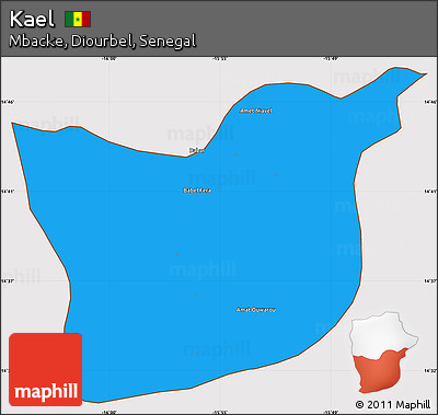 Political Simple Map of Kael, cropped outside