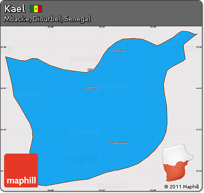 Political Simple Map of Kael, cropped outside