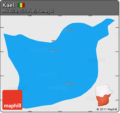 Political Simple Map of Kael, single color outside