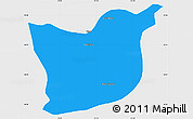 Political Simple Map of Kael, single color outside
