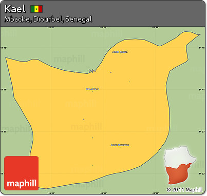 Savanna Style Simple Map of Kael, cropped outside