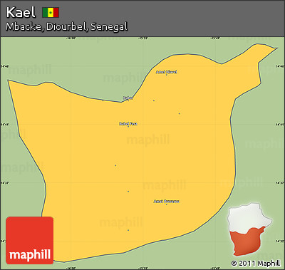 Savanna Style Simple Map of Kael, cropped outside