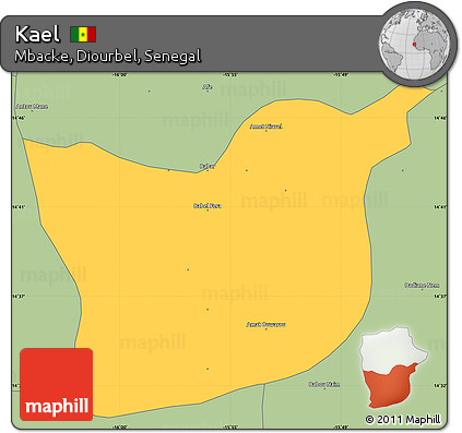 Savanna Style Simple Map of Kael
