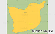 Savanna Style Simple Map of Kael, single color outside