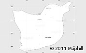 Silver Style Simple Map of Kael, single color outside