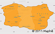 Political Shades Simple Map of Diourbel, cropped outside