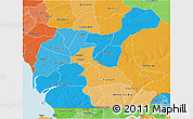 Political Shades 3D Map of Fatick