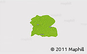 Physical 3D Map of Djilor, cropped outside