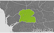 Physical 3D Map of Djilor, desaturated