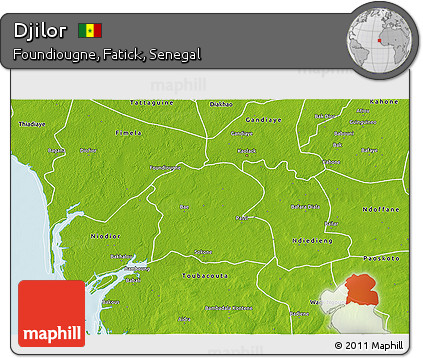 Physical 3D Map of Djilor