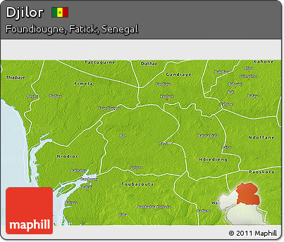 Physical 3D Map of Djilor