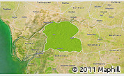 Physical 3D Map of Djilor, satellite outside
