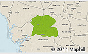 Physical 3D Map of Djilor, shaded relief outside