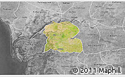 Satellite 3D Map of Djilor, desaturated