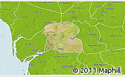 Satellite 3D Map of Djilor, physical outside
