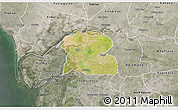 Satellite 3D Map of Djilor, semi-desaturated