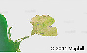 Satellite 3D Map of Djilor, single color outside
